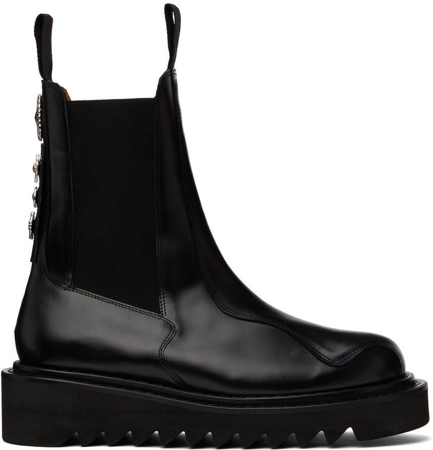 Toga Virilis Black Leather Chelsea Boots - Picture 5