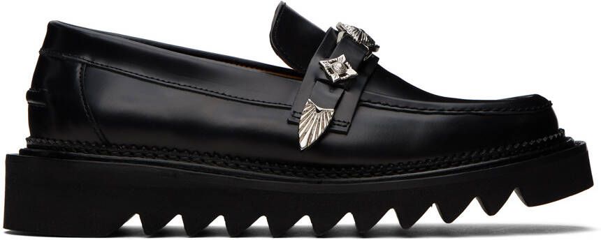 Toga Virilis Black Polished Loafers - Picture 5