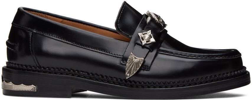 Toga Virilis Black Polished Loafers - Picture 5