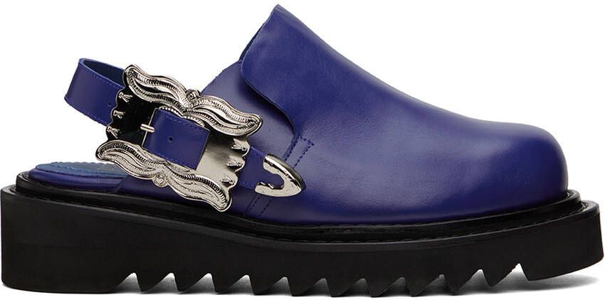 Toga Virilis Blue Pin-Buckle Loafers