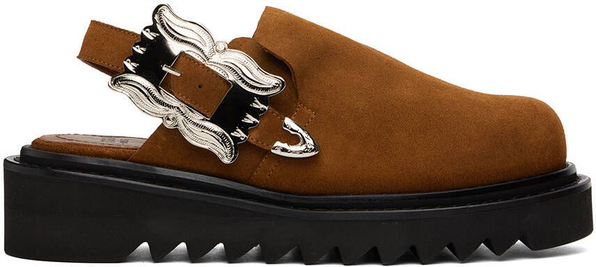 Toga Virilis Brown Pin-Buckle Loafers