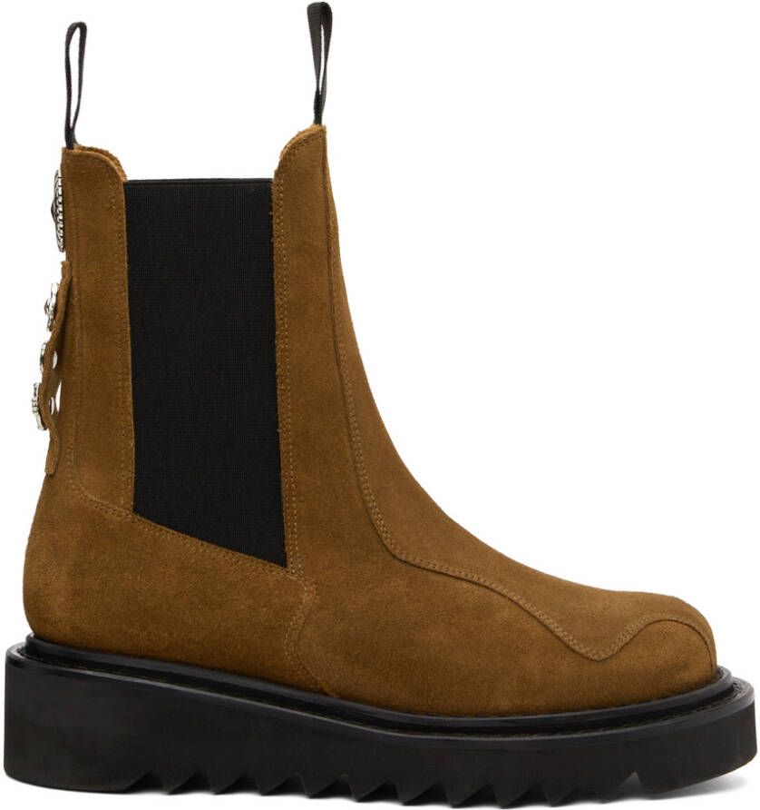 Toga Virilis Brown Suede Chelsea Boots - Picture 5
