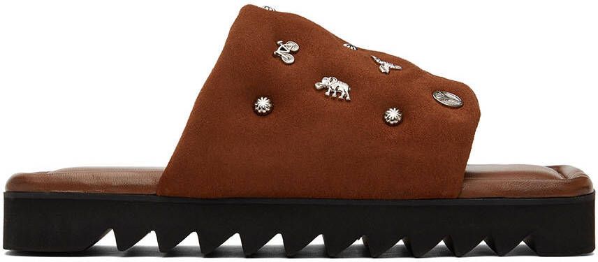 Toga Virilis Brown Suede Sandals - Picture 5
