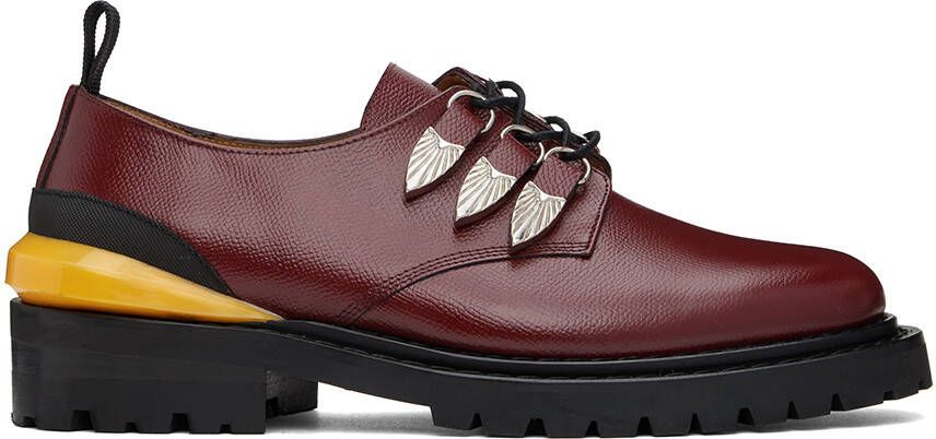 Toga Virilis Burgundy Leather Oxfords