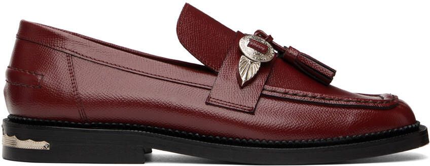 Toga Virilis Burgundy Tassels Loafers