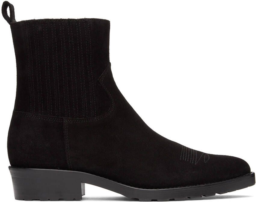 Toga Virilis SSENSE Exclusive Black Embroidered Chelsea Boots - Picture 4