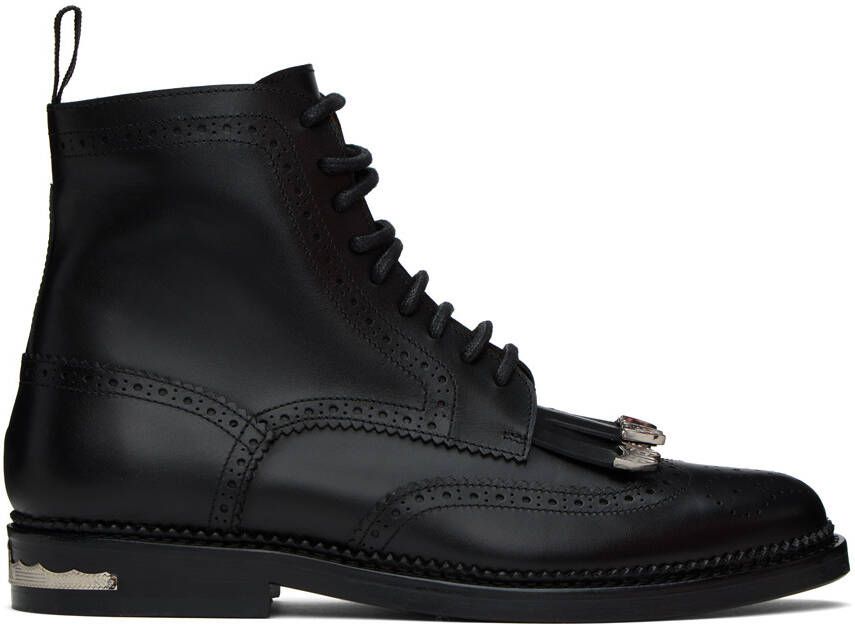 Toga Virilis SSENSE Exclusive Black Fringe Boots