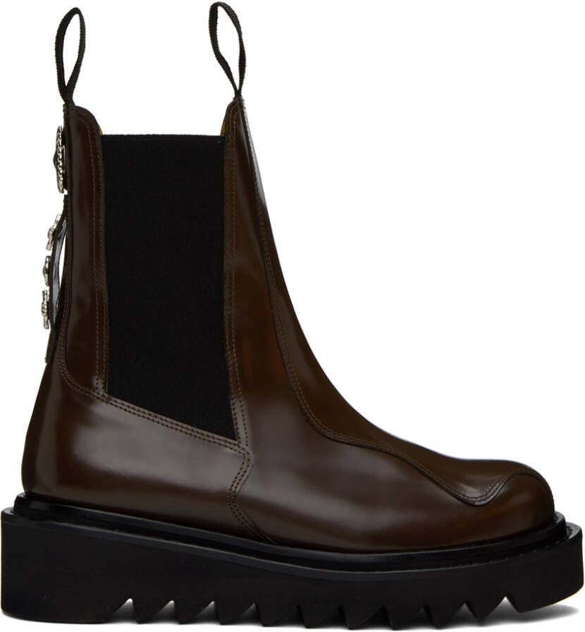 Toga Virilis SSENSE Exclusive Brown Chelsea Boots - Picture 3