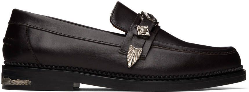 Toga Virilis SSENSE Exclusive Brown Leather Loafers - Picture 5