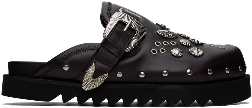 Toga Virilis SSENSE Exclusive Brown Studded Loafers - Picture 4