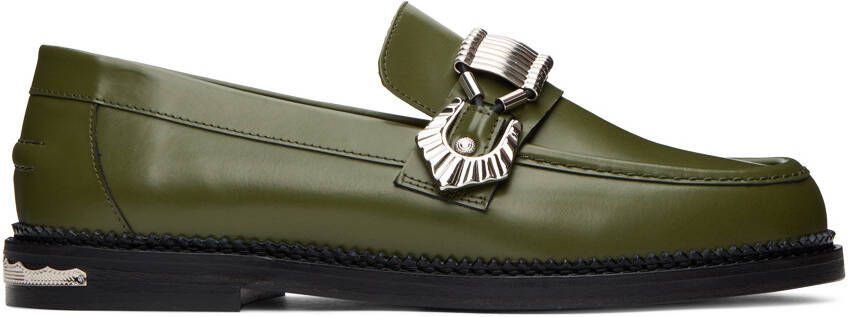 Toga Virilis SSENSE Exclusive Green Polished Loafers - Picture 5