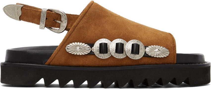Toga Virilis Tan Suede Sandals