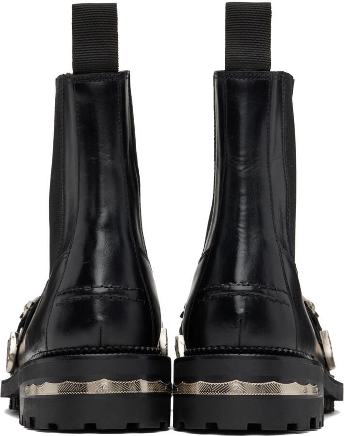 Toga Virilis Black Calfskin Chelsea Boots - Picture 3