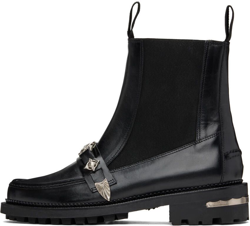 Toga Virilis Black Calfskin Chelsea Boots - Picture 2