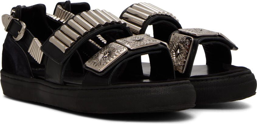 Toga Virilis Black Chain Sandals - Picture 2