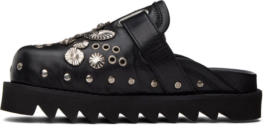 Toga Virilis Black Embellished Loafers - Picture 3