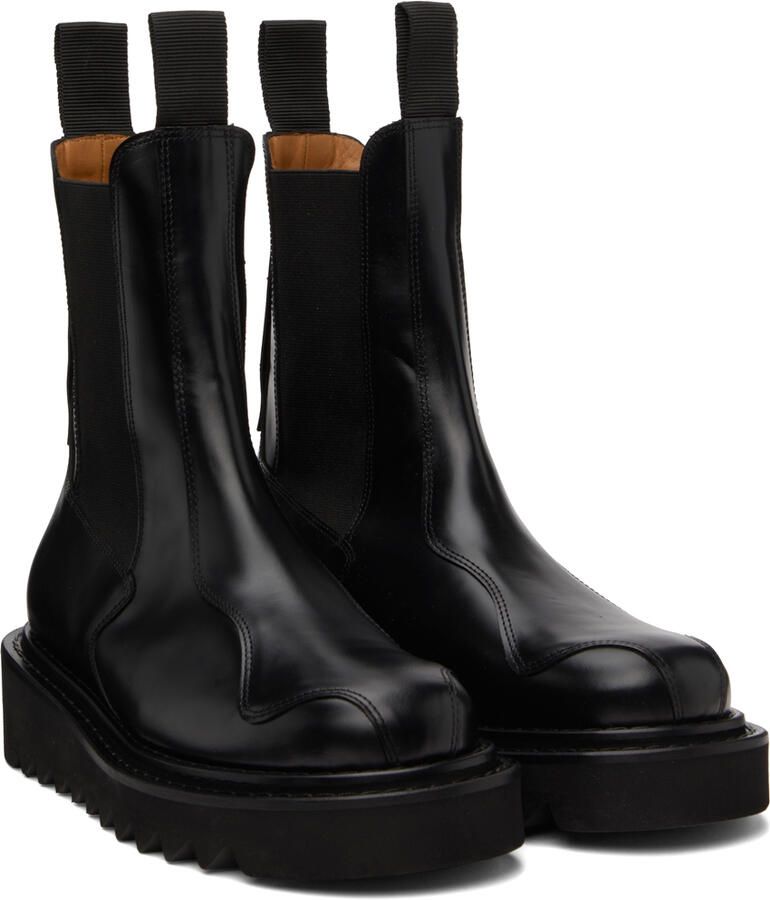 Toga Virilis Black Leather Chelsea Boots - Picture 2