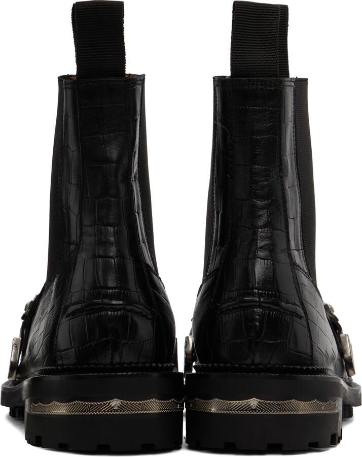 Toga Virilis Black Leather Chelsea Boots - Picture 2