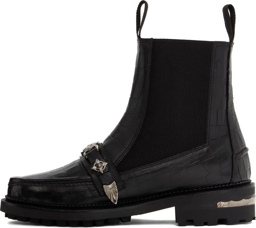 Toga Virilis Black Leather Chelsea Boots - Picture 3