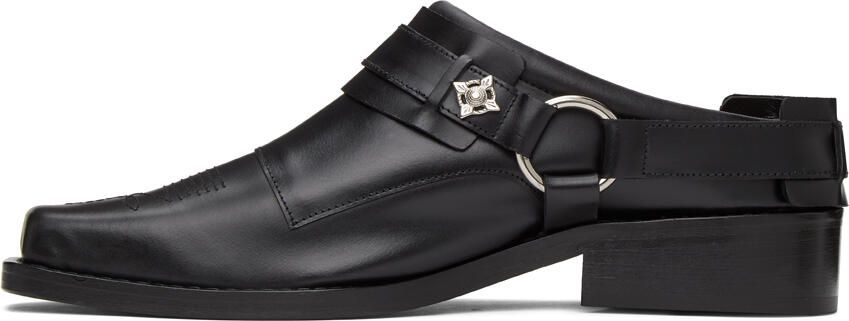 Toga Virilis Black Leather Slip-On Loafers - Picture 4