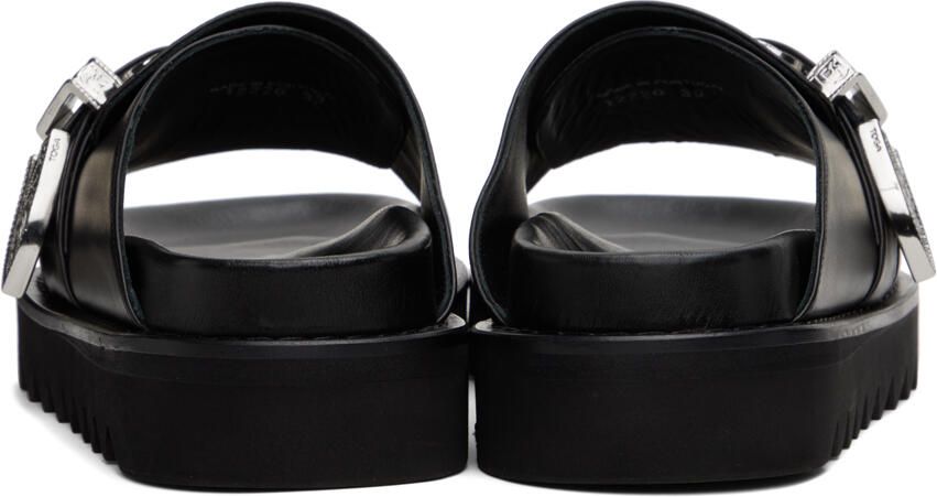 Toga Virilis Black Pin-Buckle Sandals