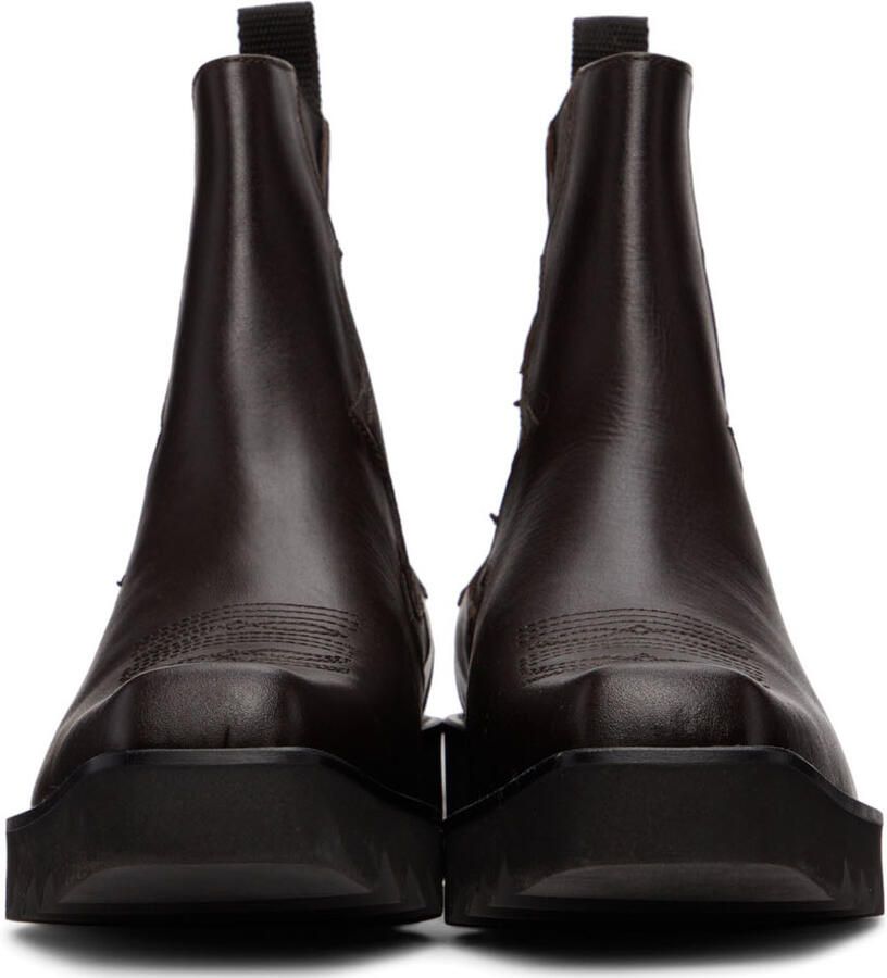 Toga Virilis Brown Leather Chelsea Boots