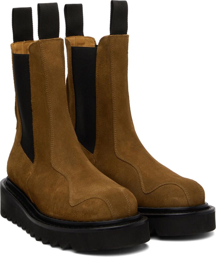 Toga Virilis Brown Suede Chelsea Boots - Picture 2