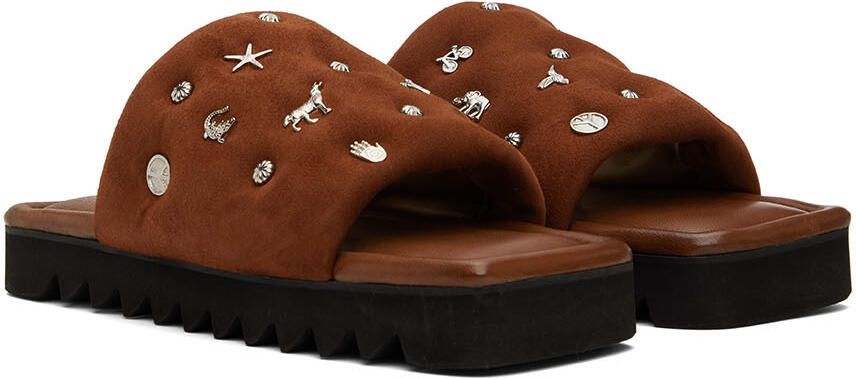 Toga Virilis Brown Suede Sandals - Picture 2