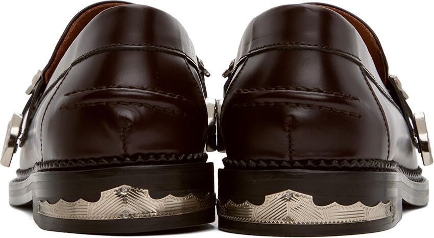 Toga Virilis Burgundy Leather Loafers