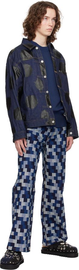 Toga Virilis SSENSE Exclusive Black & Navy Studded Loafers - Picture 4