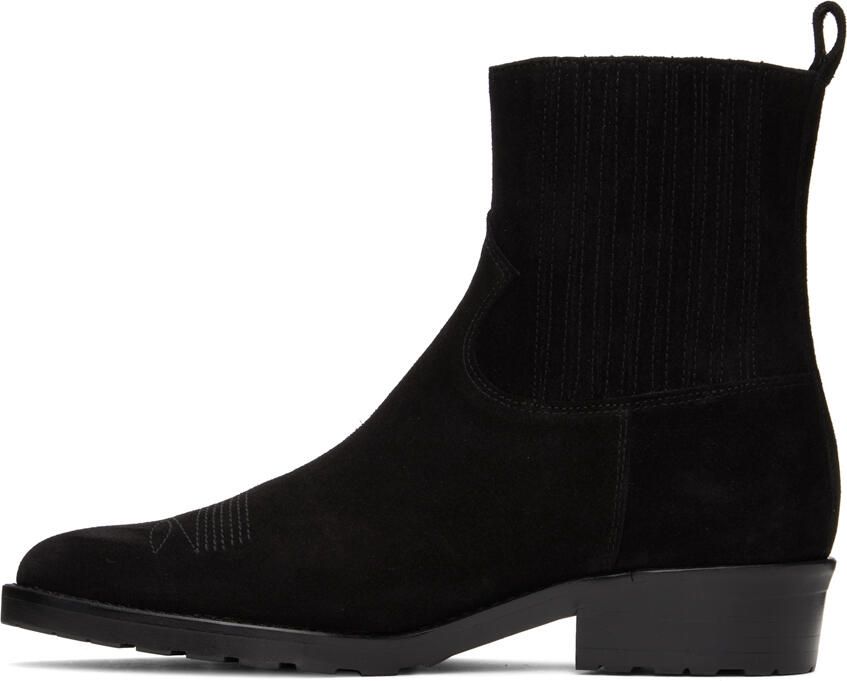 Toga Virilis SSENSE Exclusive Black Embroidered Chelsea Boots - Picture 3