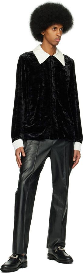 Toga Virilis SSENSE Exclusive Black Hard Leather Monkstraps - Picture 6