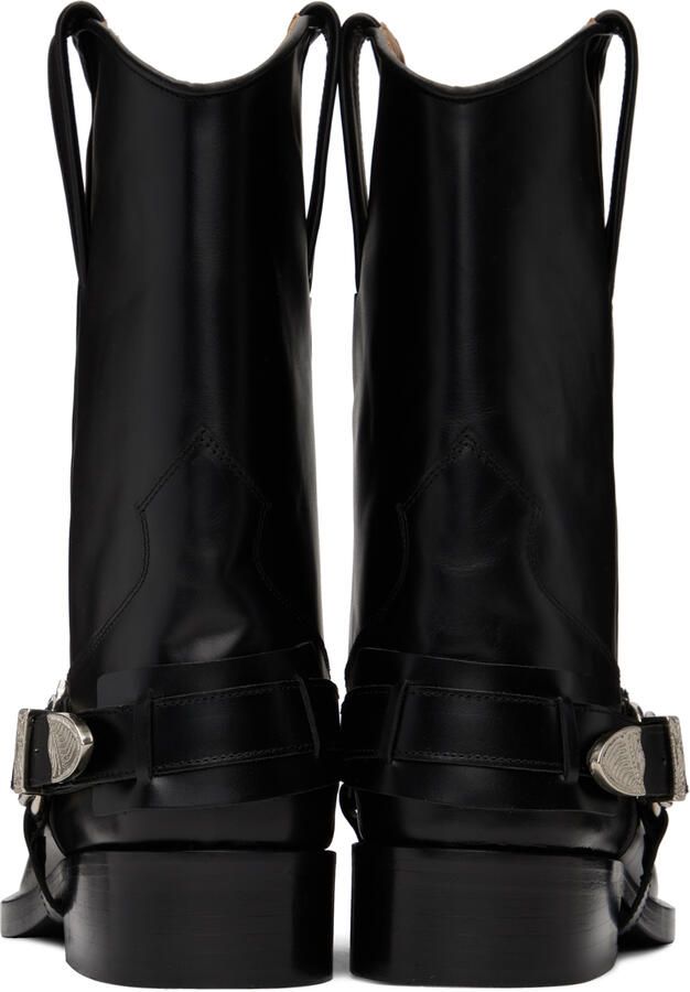 Toga Virilis SSENSE Exclusive Black Leather Buckled Boots - Picture 3