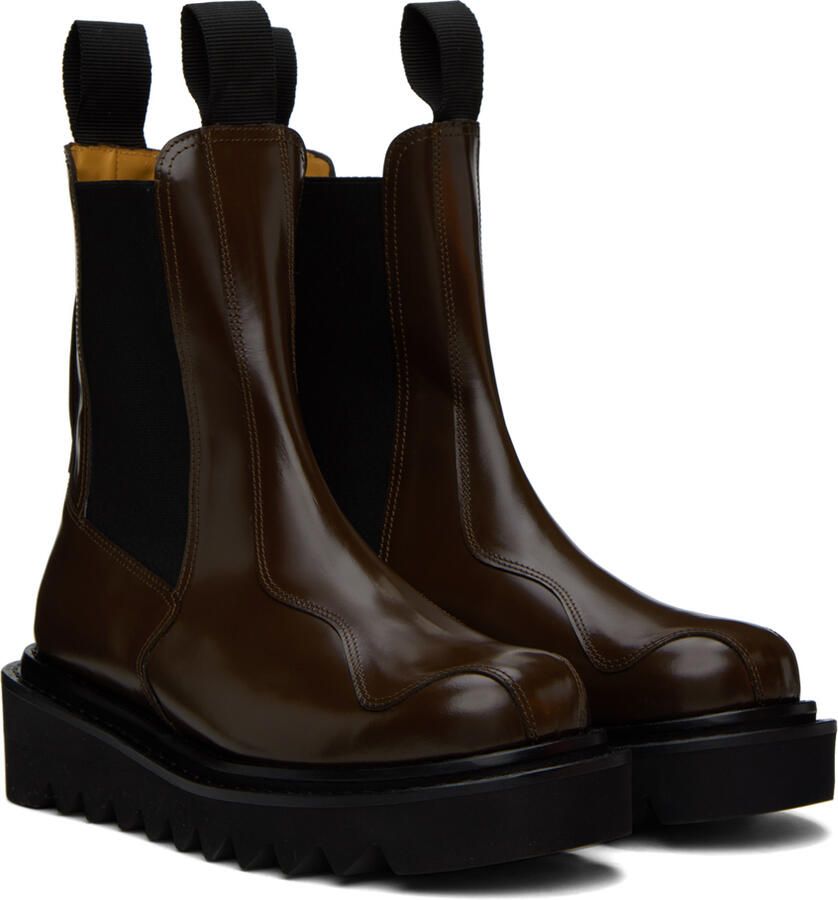 Toga Virilis SSENSE Exclusive Brown Chelsea Boots - Picture 2