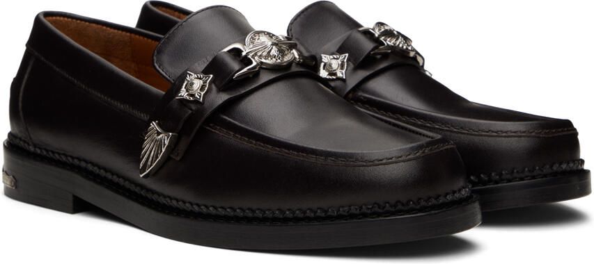 Toga Virilis SSENSE Exclusive Brown Leather Loafers - Picture 2