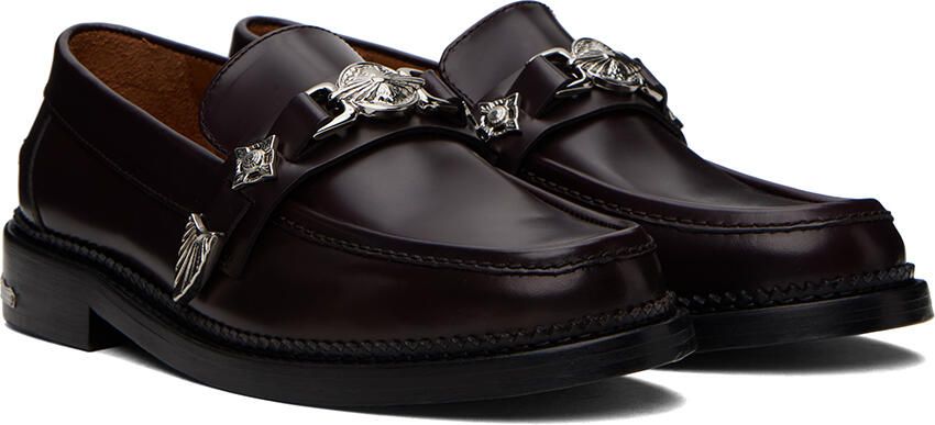 Toga Virilis SSENSE Exclusive Burgundy Polished Loafers - Picture 2