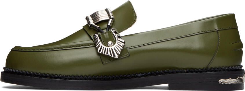 Toga Virilis SSENSE Exclusive Green Polished Loafers - Picture 3