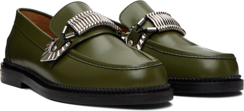 Toga Virilis SSENSE Exclusive Green Polished Loafers - Picture 2