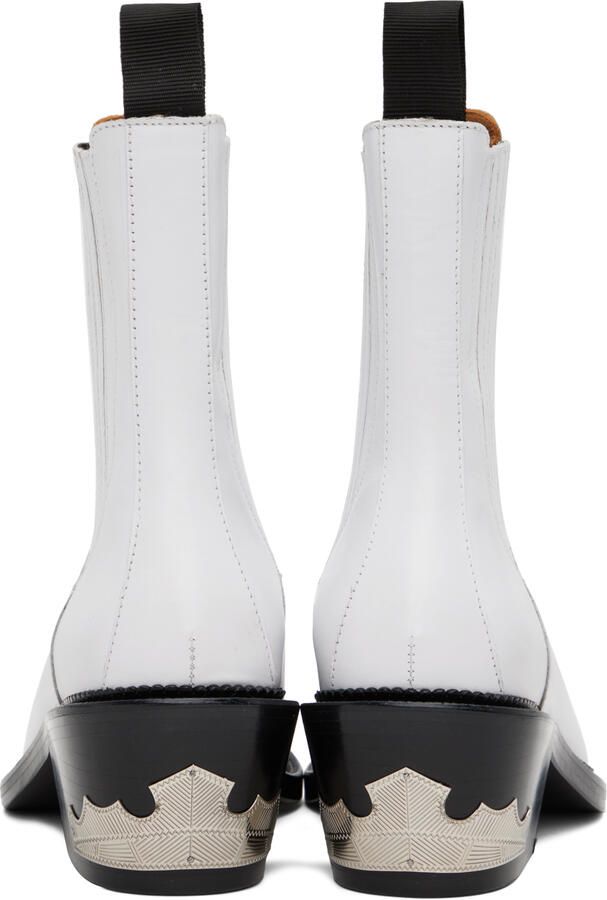 Toga Virilis White Hardware Ankle Boots - Picture 5