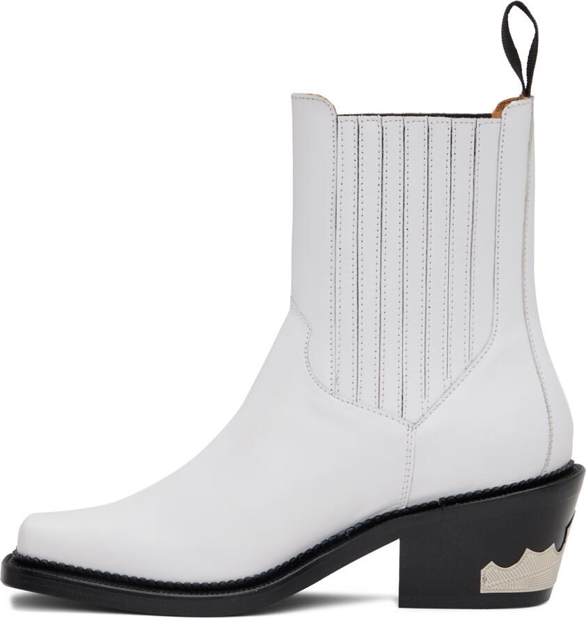 Toga Virilis White Hardware Ankle Boots - Picture 2
