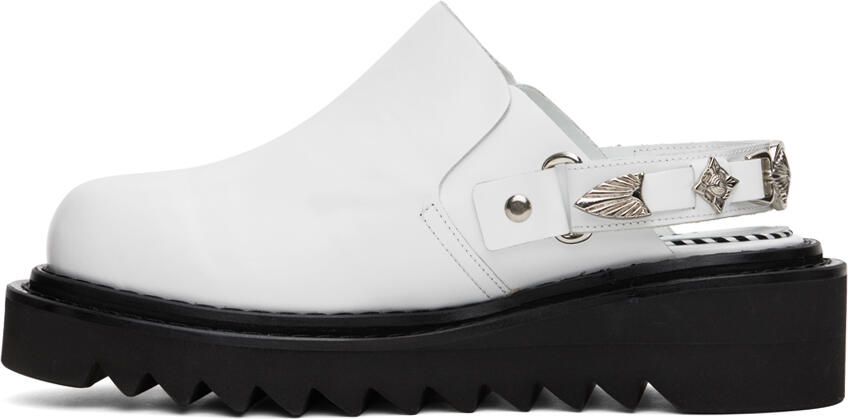 Toga Virilis White Slingback Loafers - Picture 3
