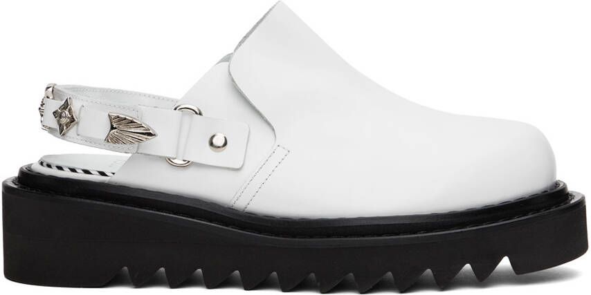 Toga Virilis White Slingback Loafers - Picture 5