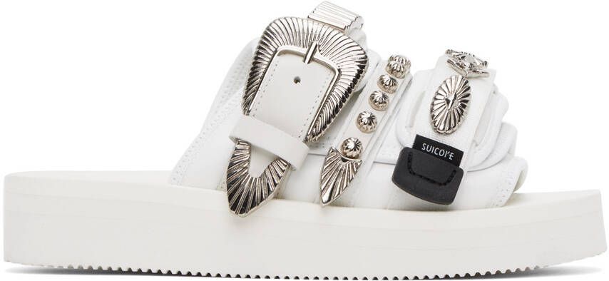 Toga Virilis White Suicoke Edition Moto Sandals - Picture 5