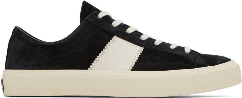 TOM FORD Black & Off-White Cambridge Sneakers - Picture 4