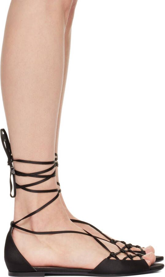TOM FORD Black Ankle Wrap Sandals