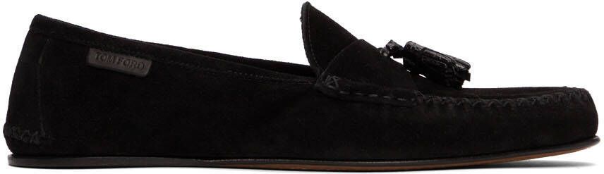 TOM FORD Black Berwick Loafers - Picture 5