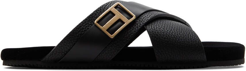 TOM FORD Black Butterfly Sandals - Picture 4