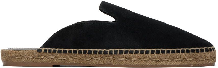 TOM FORD Black Leather Espadrilles - Picture 4