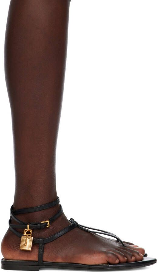 TOM FORD Black Padlock Sandals