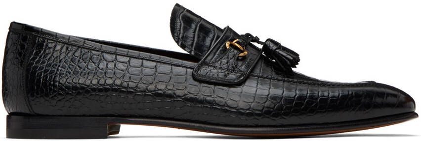 TOM FORD Black Sean Tassel Loafers - Picture 4